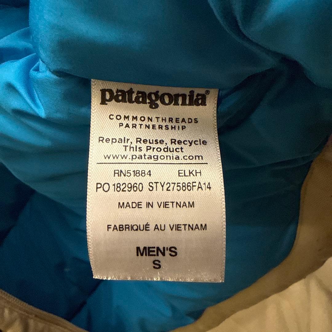 patagonia ダウンベスト Sサイズ ネイビー/ベージュ