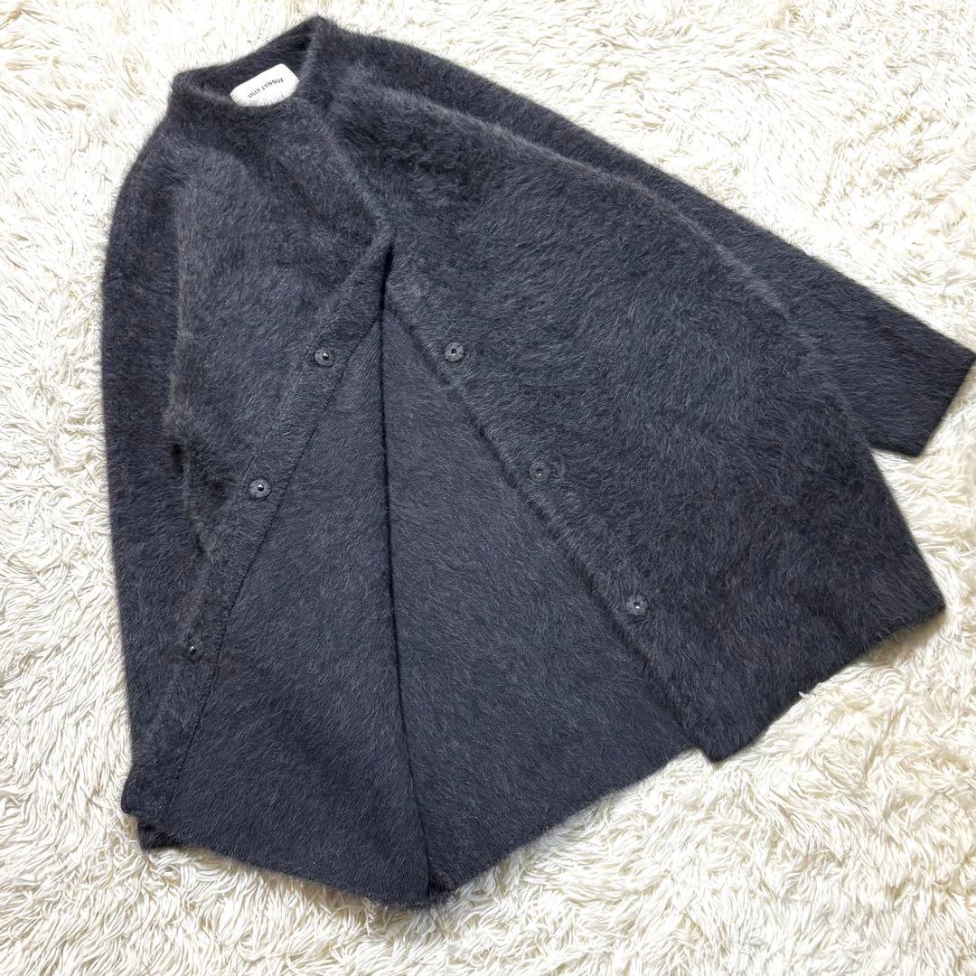 【新品同様】 リリーリン フォックス カシミヤ ニット コート 現行品 25AW