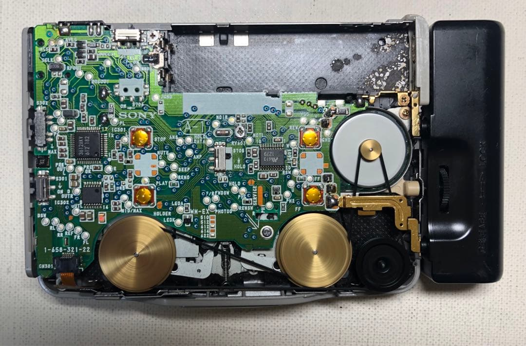 液漏れ復活、普通品WM-EX622 SONYカセットウォークマン可動品Qシルバー