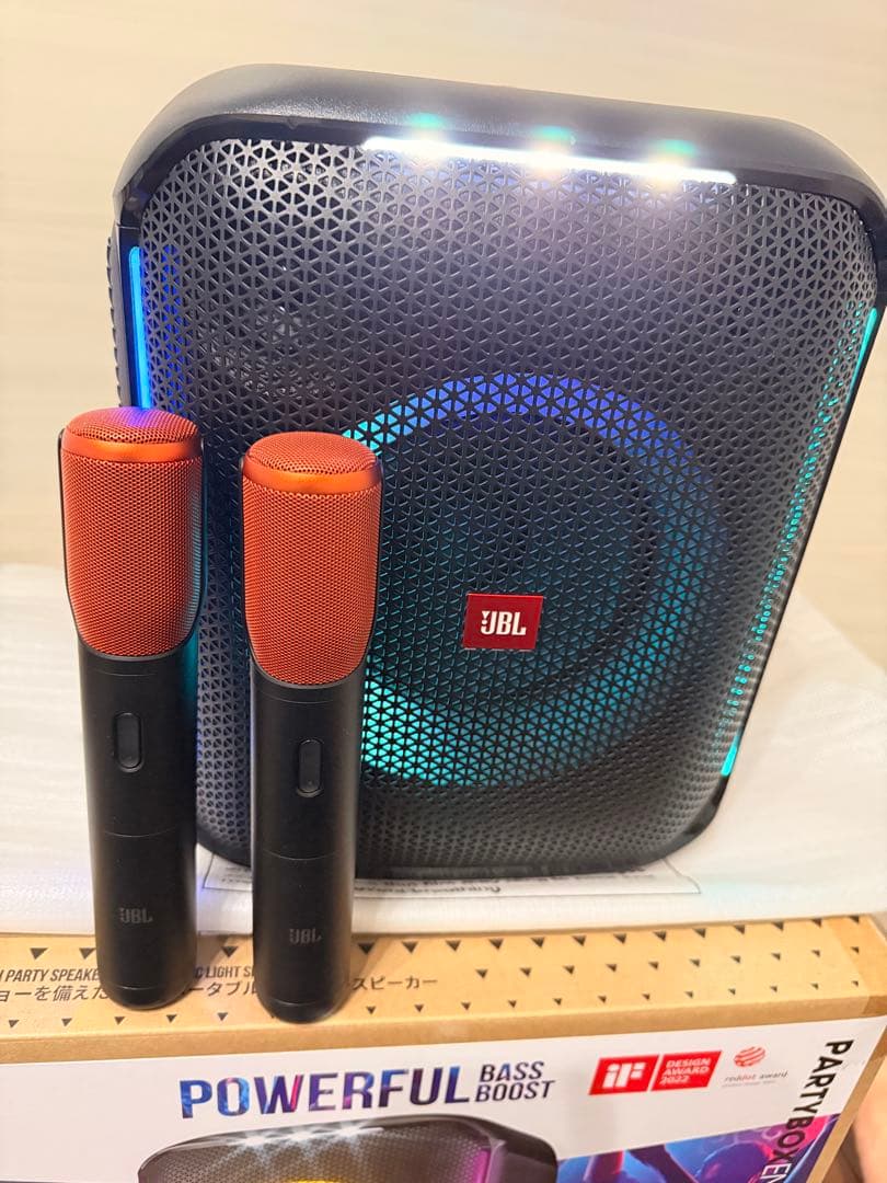 JBL PartyBox Encore 専用マイク2本＋電池セット 箱付 送料込