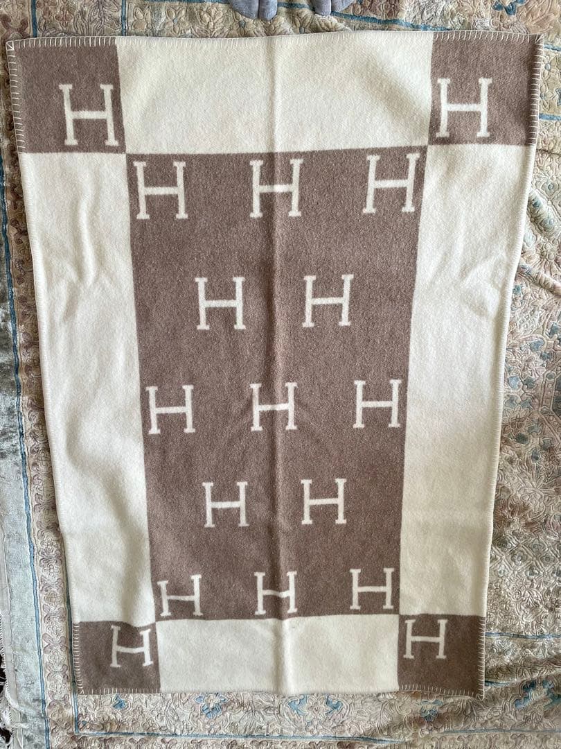 ★エルメス★HERMES★ ブランケット 　プレード アヴァロン★毛布★
