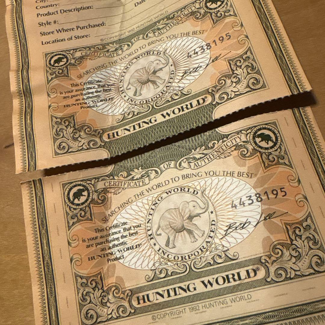 るるるる様）ハンティングワールド サファリトゥデイ　保証カード付き