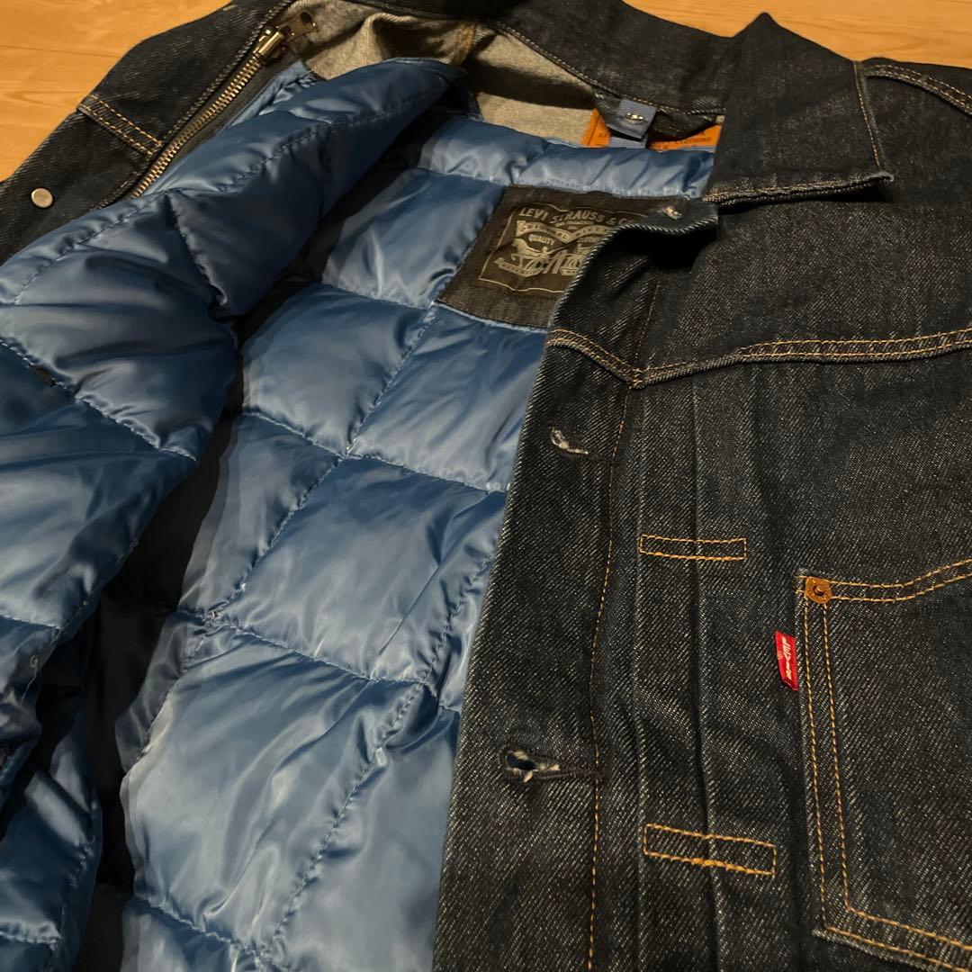 Levi's ダークブルー デニムジャケット　ダウンベスト付き