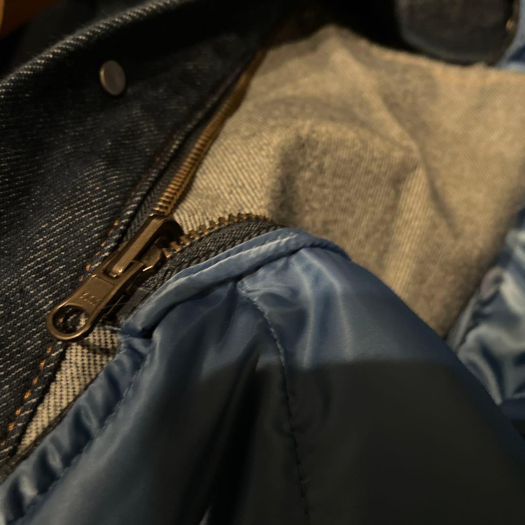 Levi's ダークブルー デニムジャケット　ダウンベスト付き