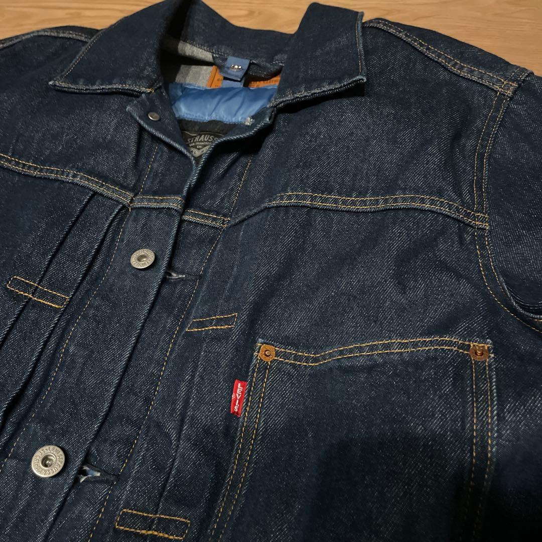 Levi's ダークブルー デニムジャケット　ダウンベスト付き