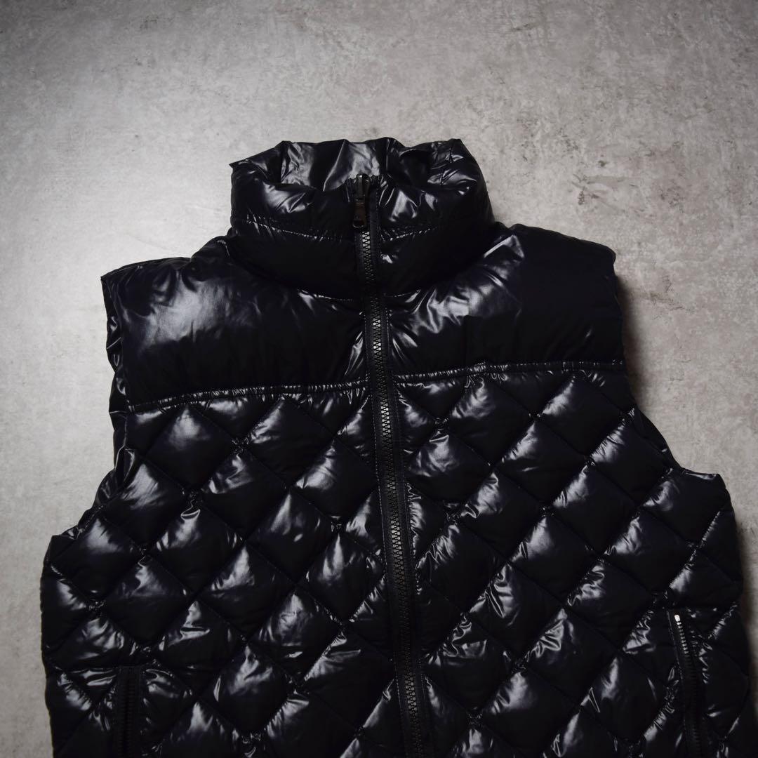 y2k TATRAS ダウンベスト 光沢 リバーシブル ダイヤキルト 平成ギャル