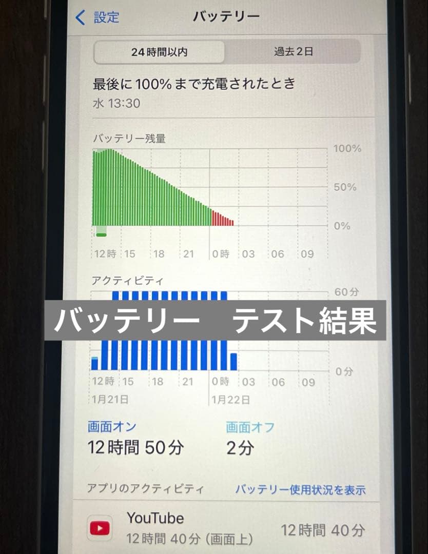iPhone SE 第2世代 (SE2) 64GB 非純正バッテリー100％
