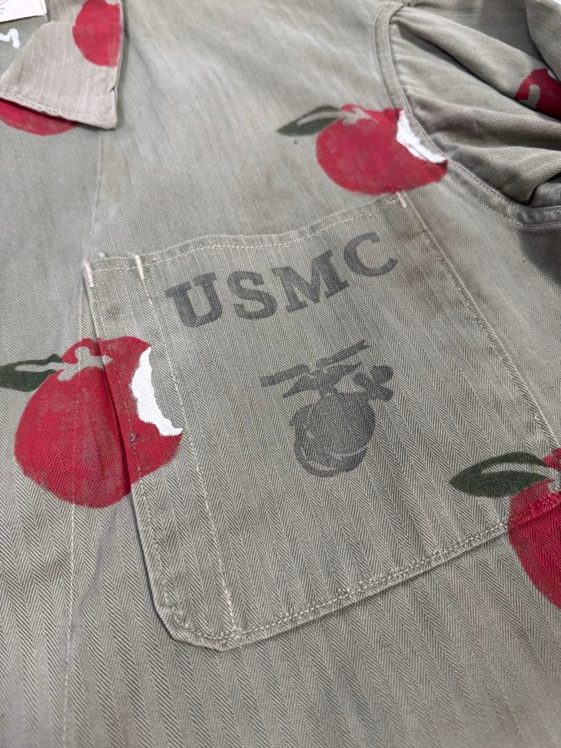 40s P-41 USMC HBT リンゴ アップル ミリタリービンテージ