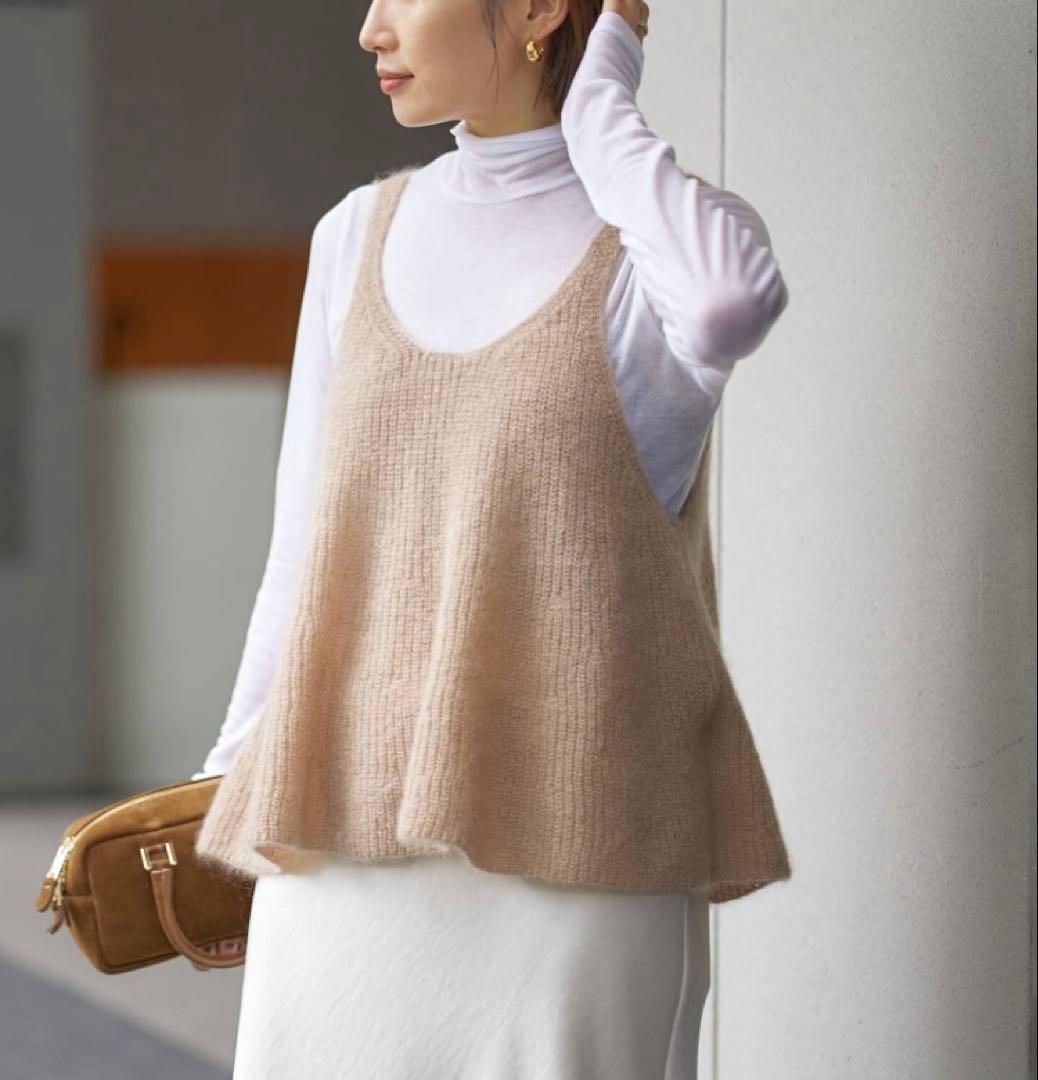 IENA モヘヤミックスフレアタンク