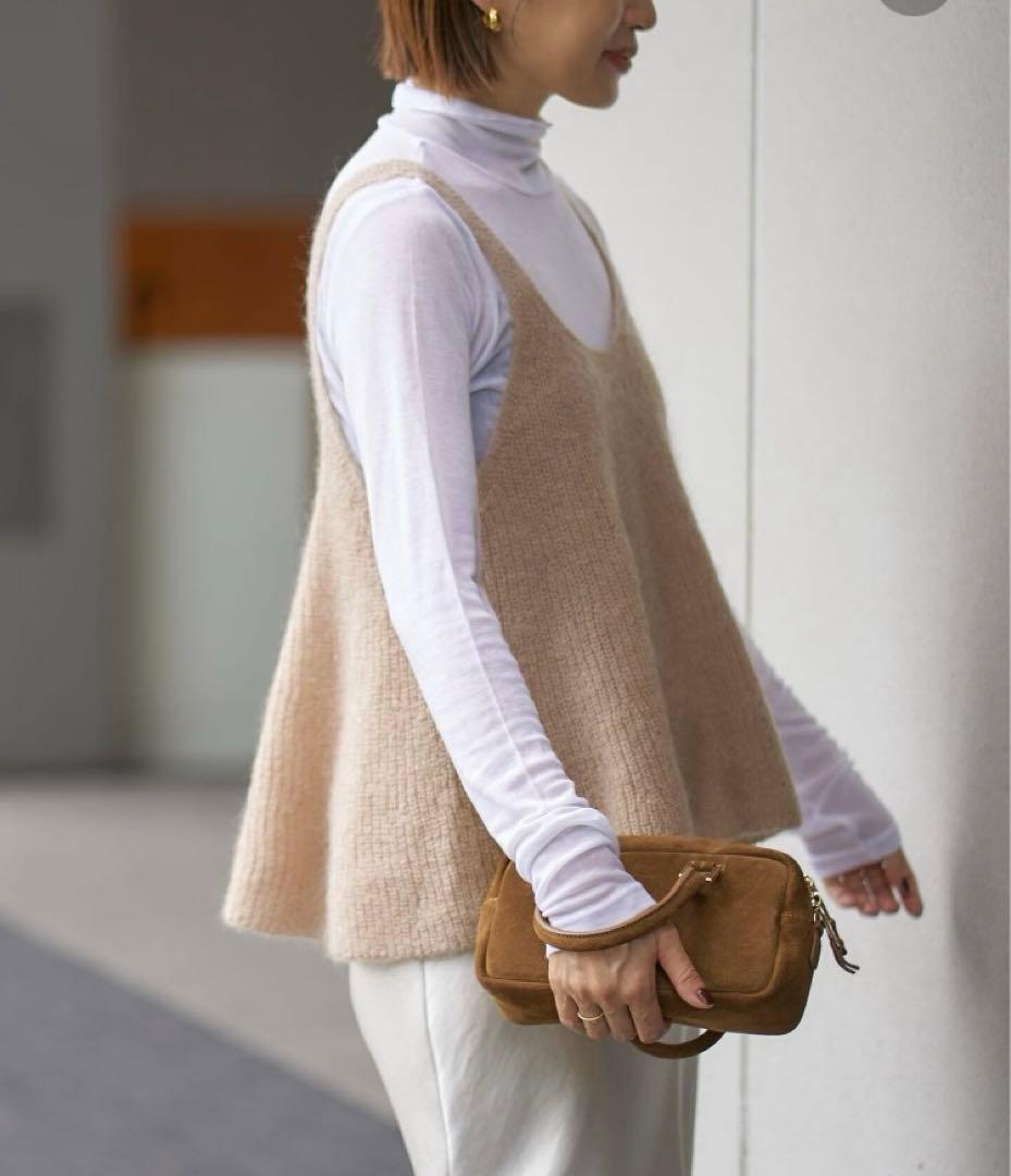 IENA モヘヤミックスフレアタンク