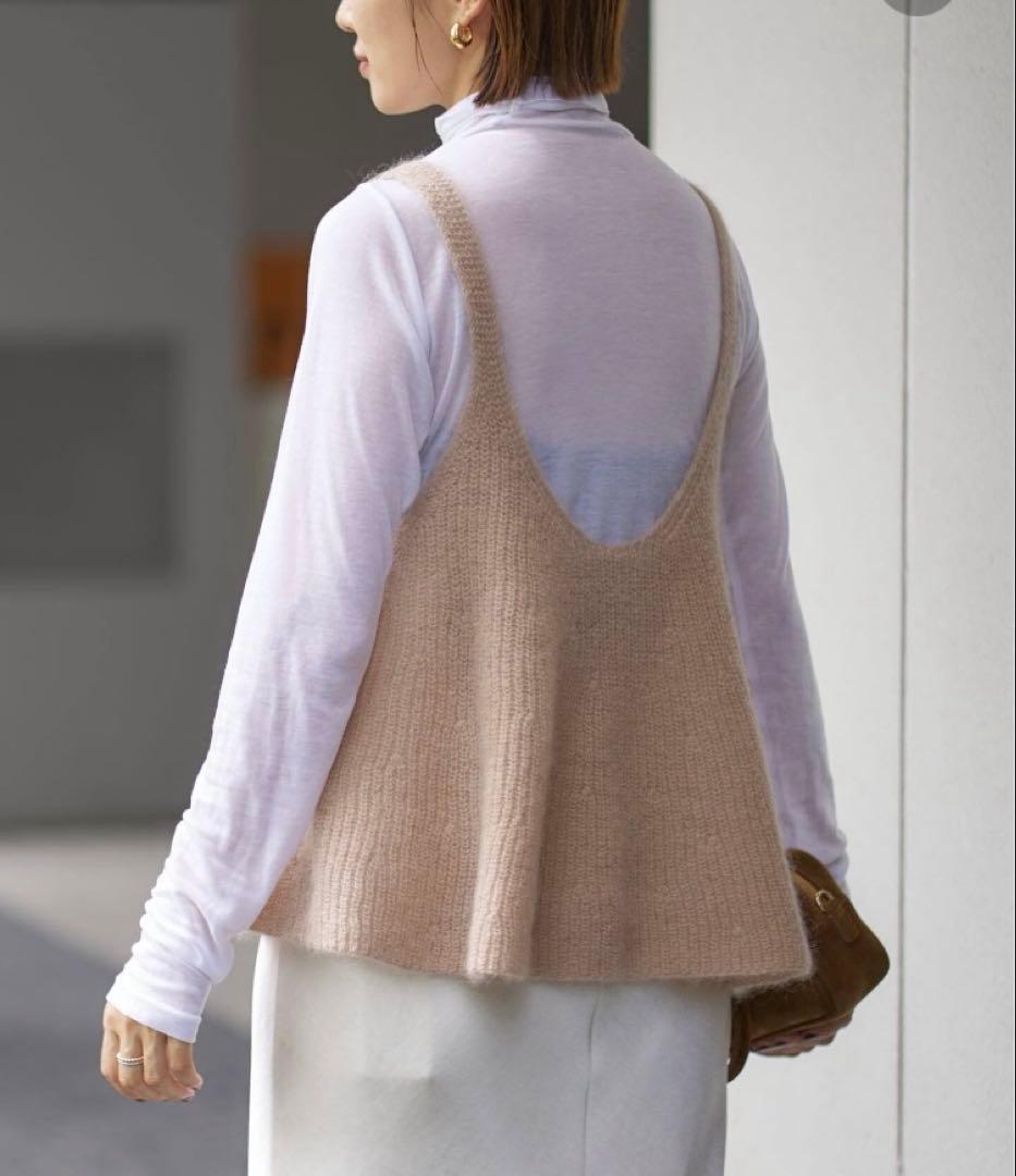 IENA モヘヤミックスフレアタンク