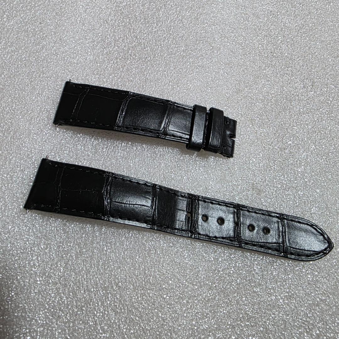 カミーユフォルネ 時計 ベルト アリゲーター ブラック 19mm