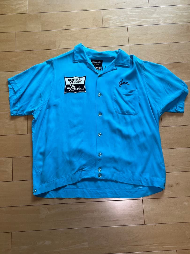 50s KingLouie ボーリングシャツ レーヨン ギャバジン