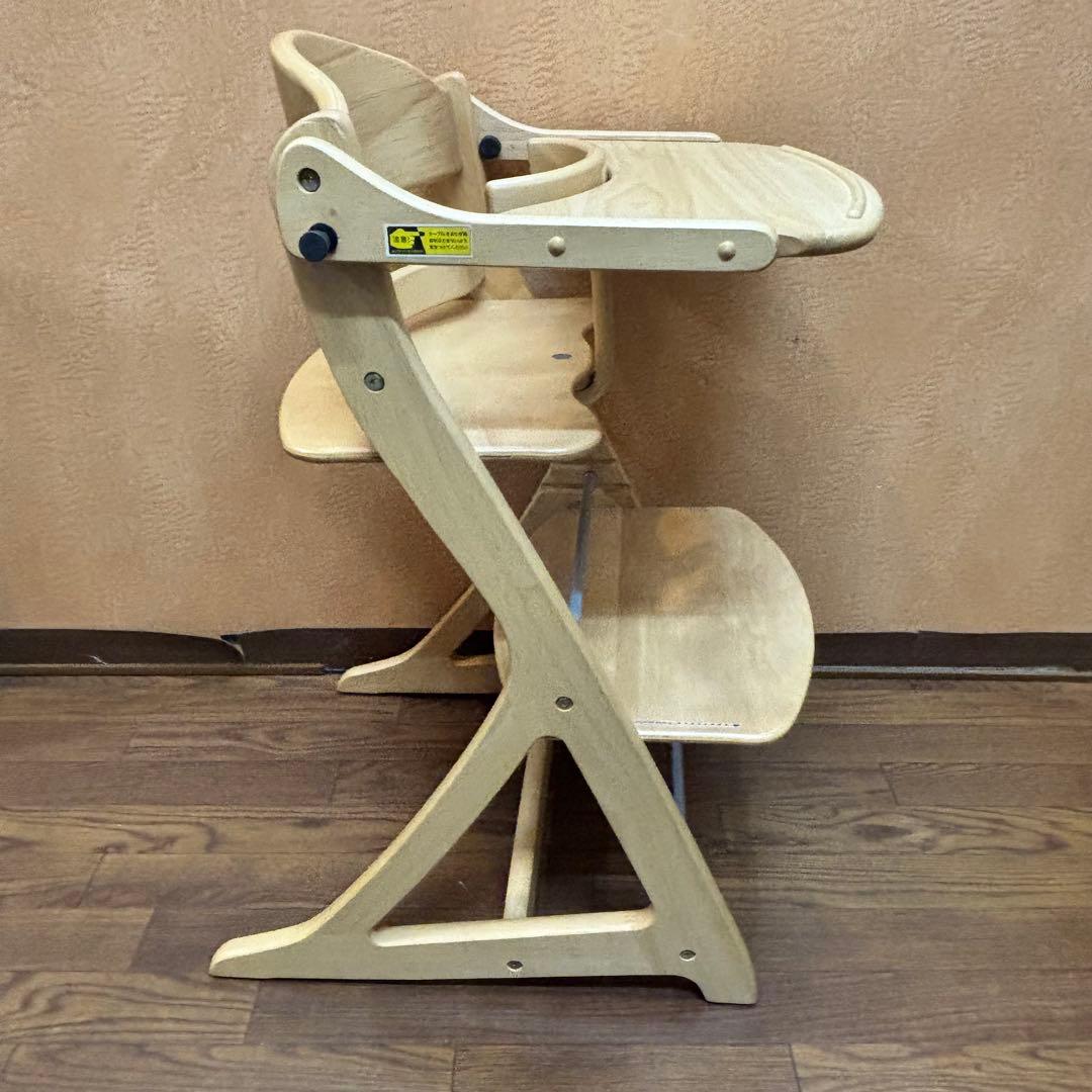 ☆超美品☆【大和屋】すくすくチェアプラス テーブル付き ナチュラル