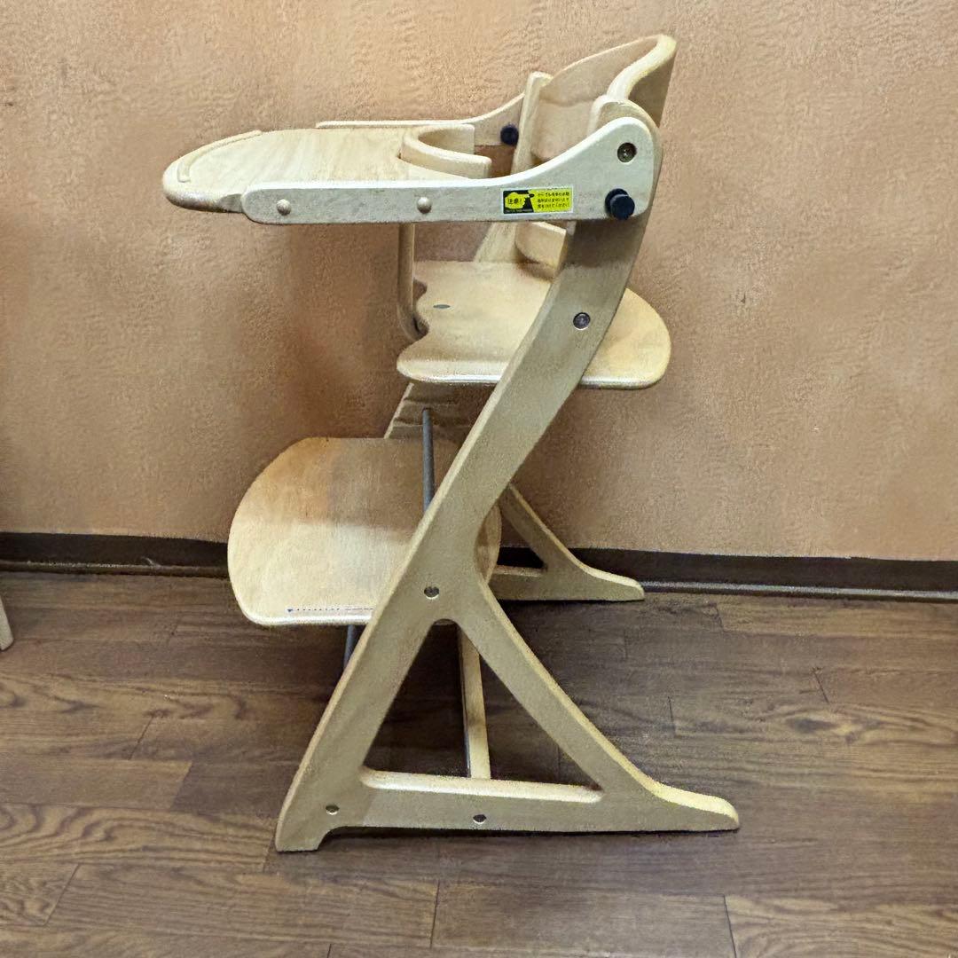 ☆超美品☆【大和屋】すくすくチェアプラス テーブル付き ナチュラル