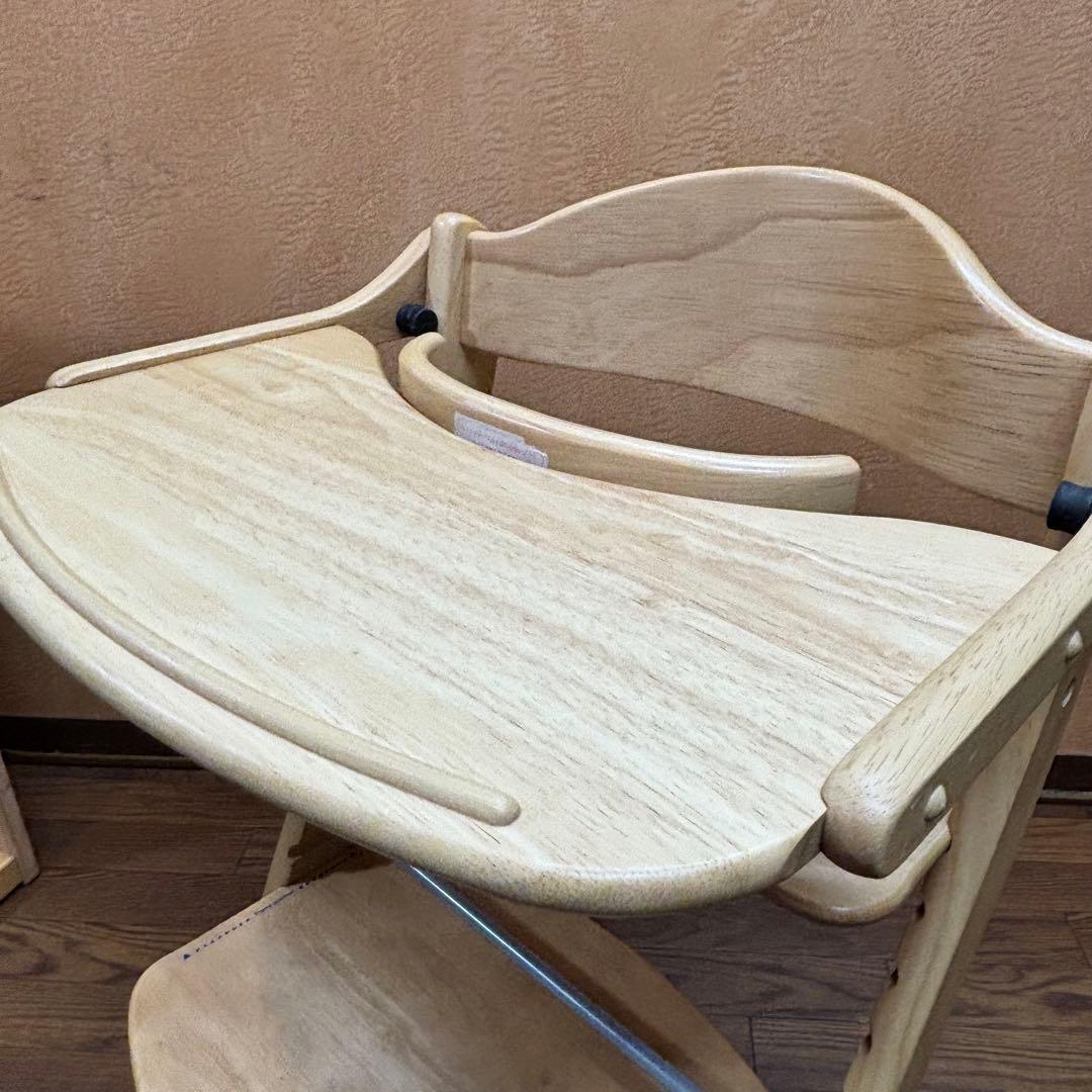 ☆超美品☆【大和屋】すくすくチェアプラス テーブル付き ナチュラル