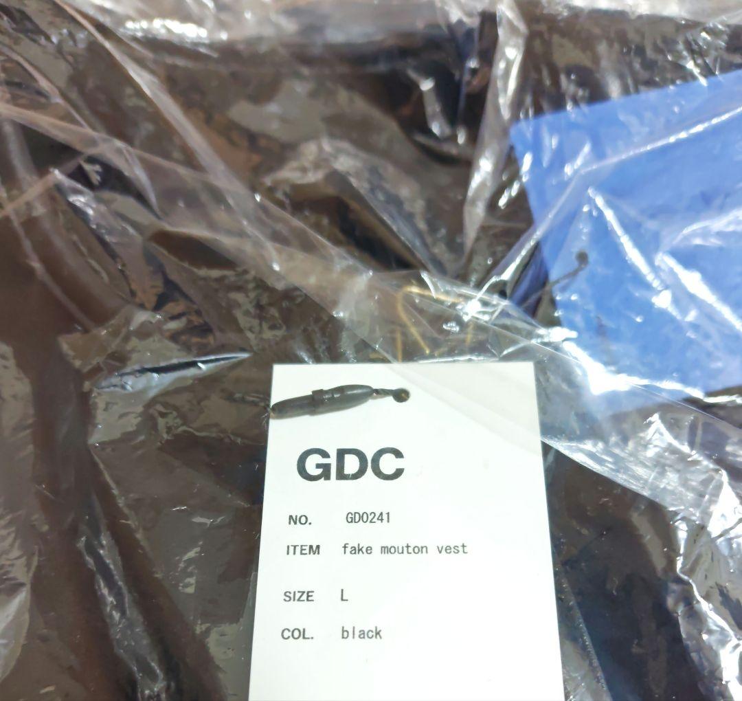 即発送 キムタク着 同型同色 GDC Vegan Mouton Vest L 黒