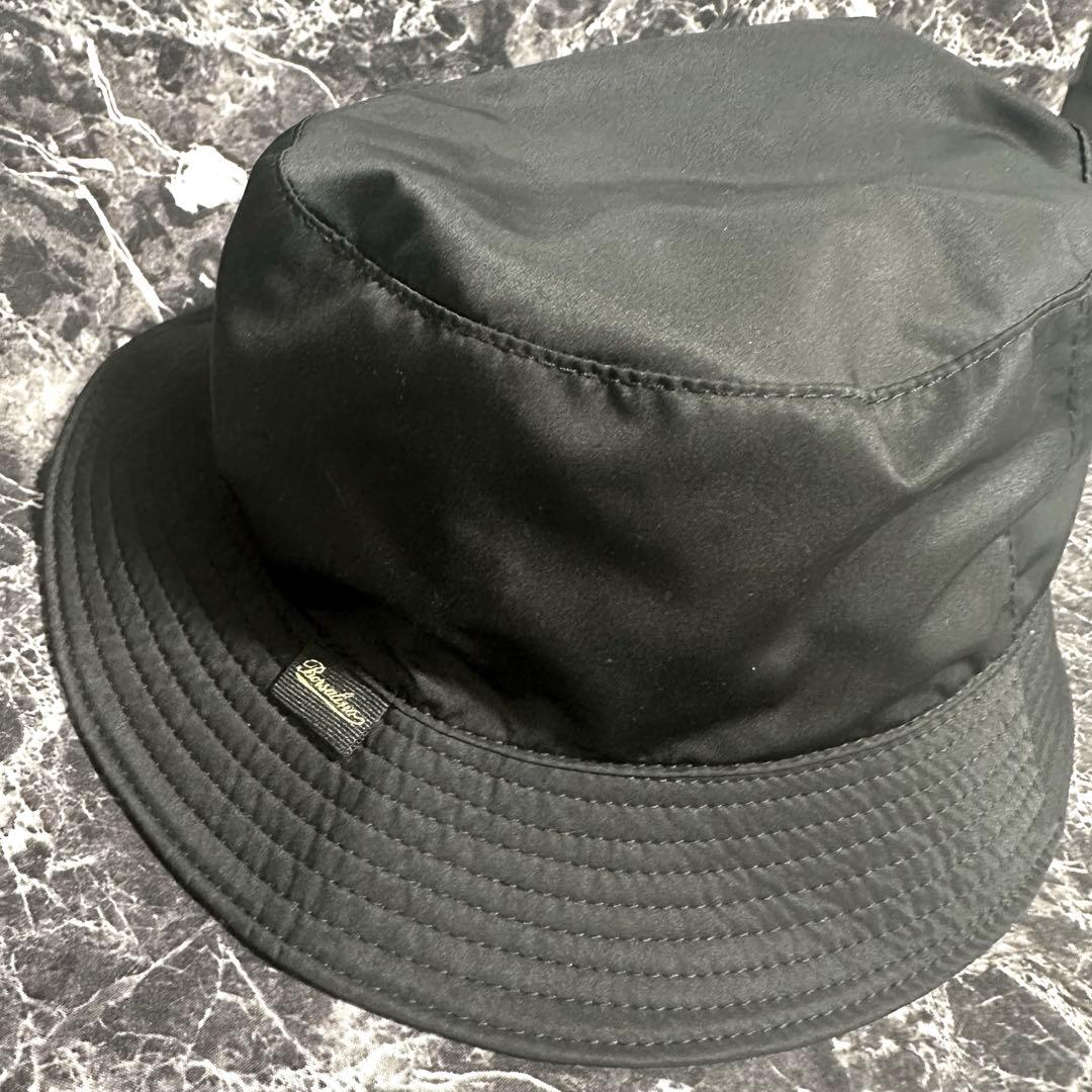 Borsalino【ボルサリーノ】バケットハット　バケハ　ポリエステル　ブラック
