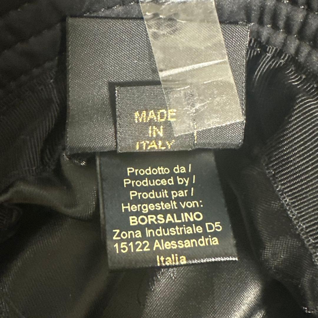 Borsalino【ボルサリーノ】バケットハット　バケハ　ポリエステル　ブラック