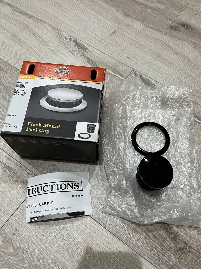 フラッシュマウント フューエルキャップ 7.9L17Lハーレー純正 ブラック