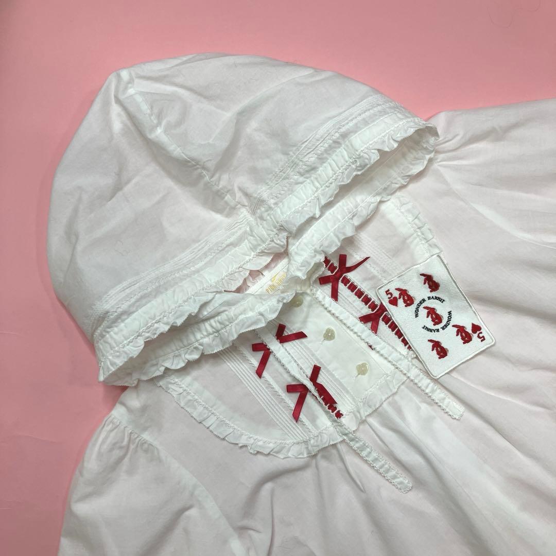 ピンクハウス 白 トランプワッペン レース使い ワンピース