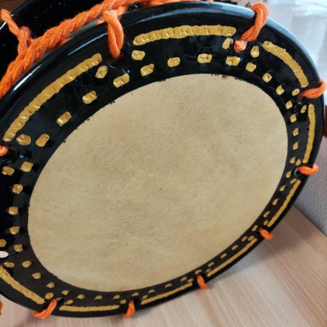 締太鼓　テレン台　バチ2本付　中古良品