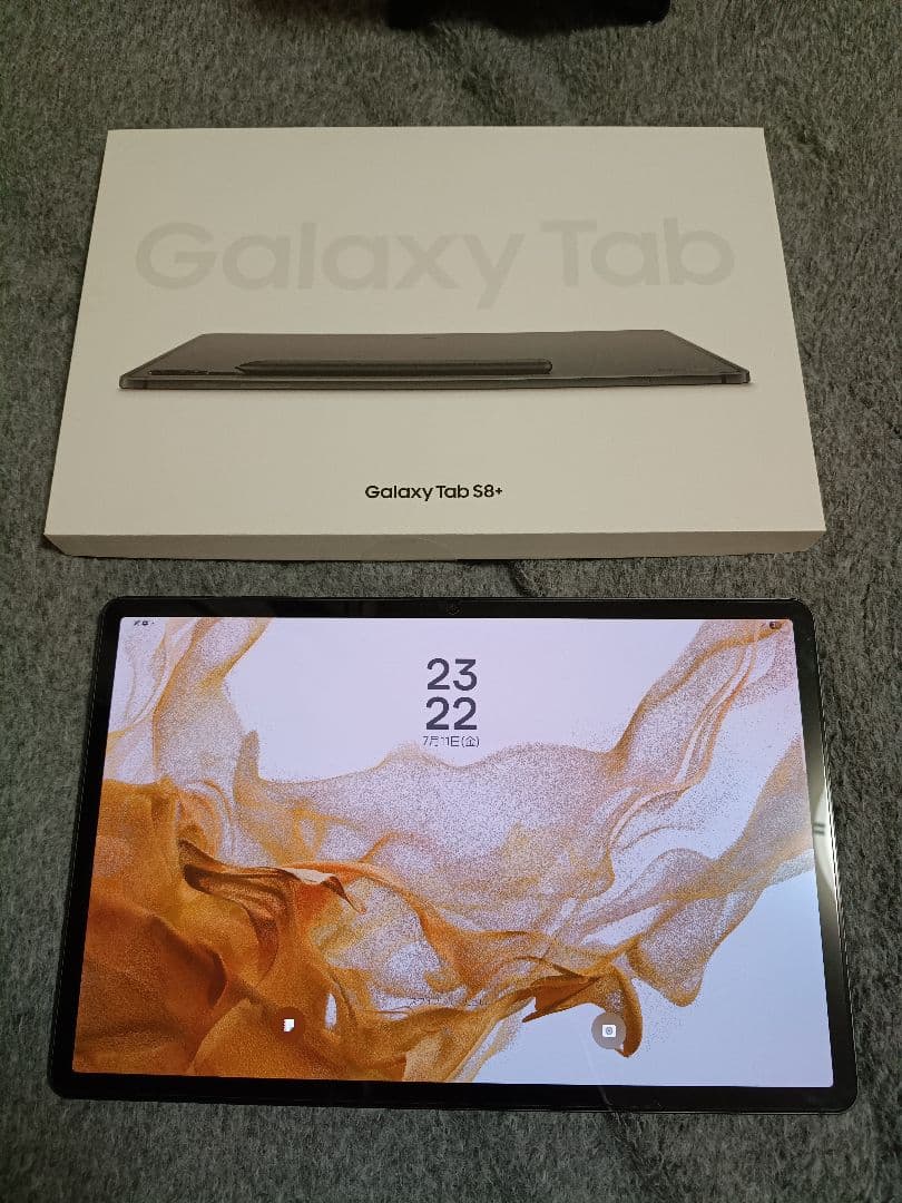 （中古）Samsung Galaxy Tab S8+ 本体 純正カバー付