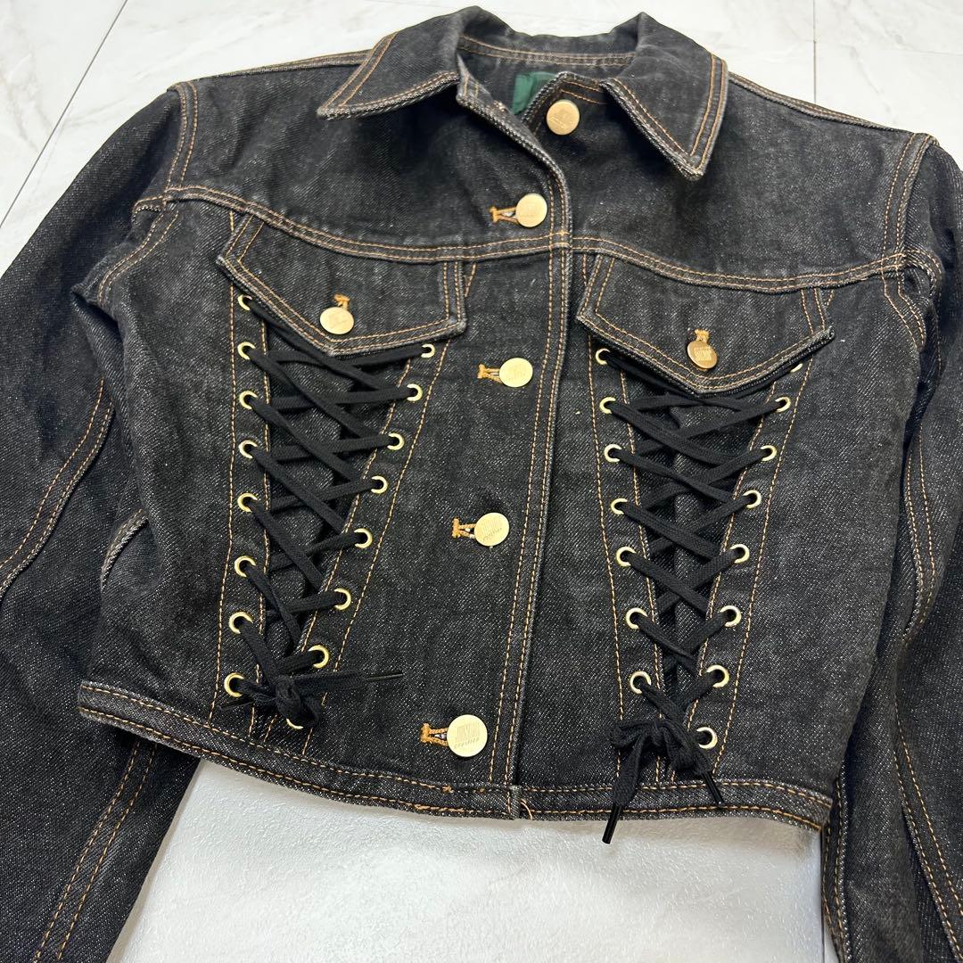 JEAN PAUL GAULTIER レース コルセット デニムジャケット 42