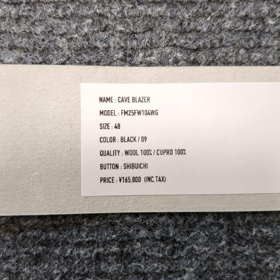 【FRACTION】CAVE BLAZER (四分一ボタン) 25AW