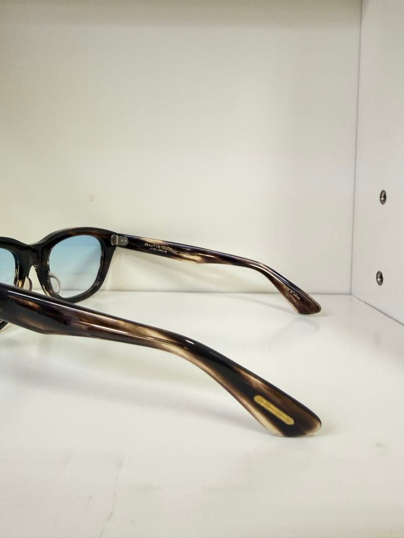 ビューティー&ユース 金子眼鏡 別注 サングラス ブラウン 青レンズ　度なし