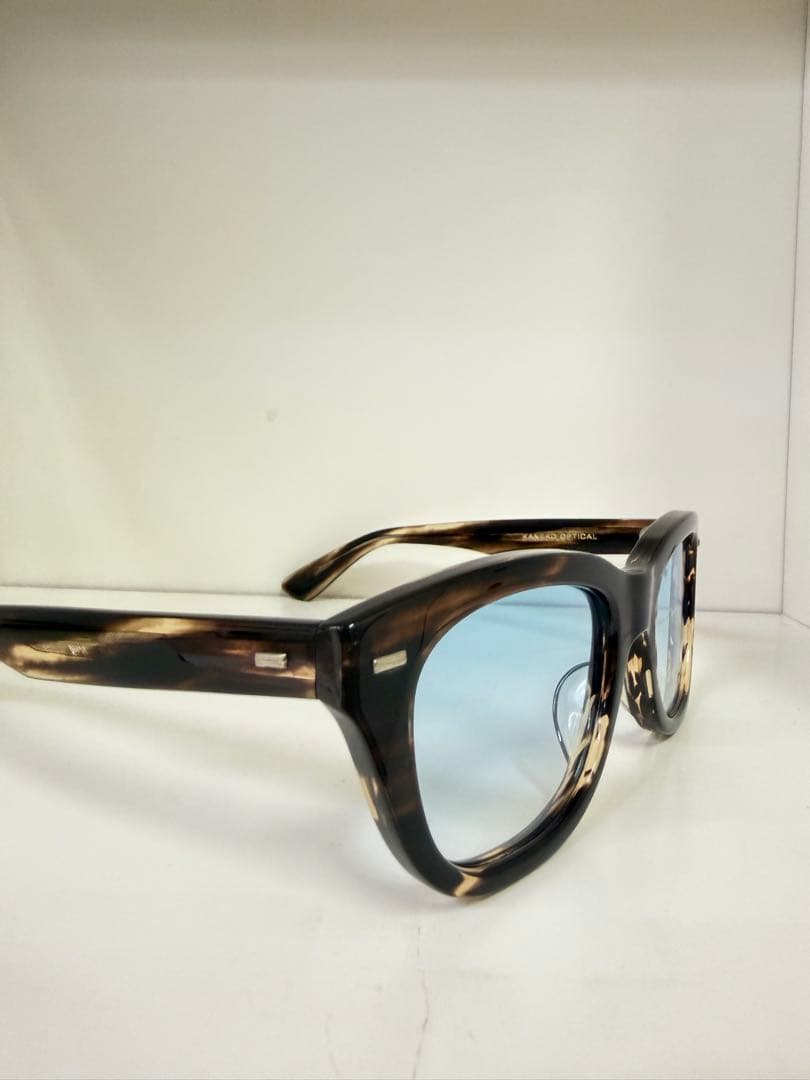 ビューティー&ユース 金子眼鏡 別注 サングラス ブラウン 青レンズ　度なし