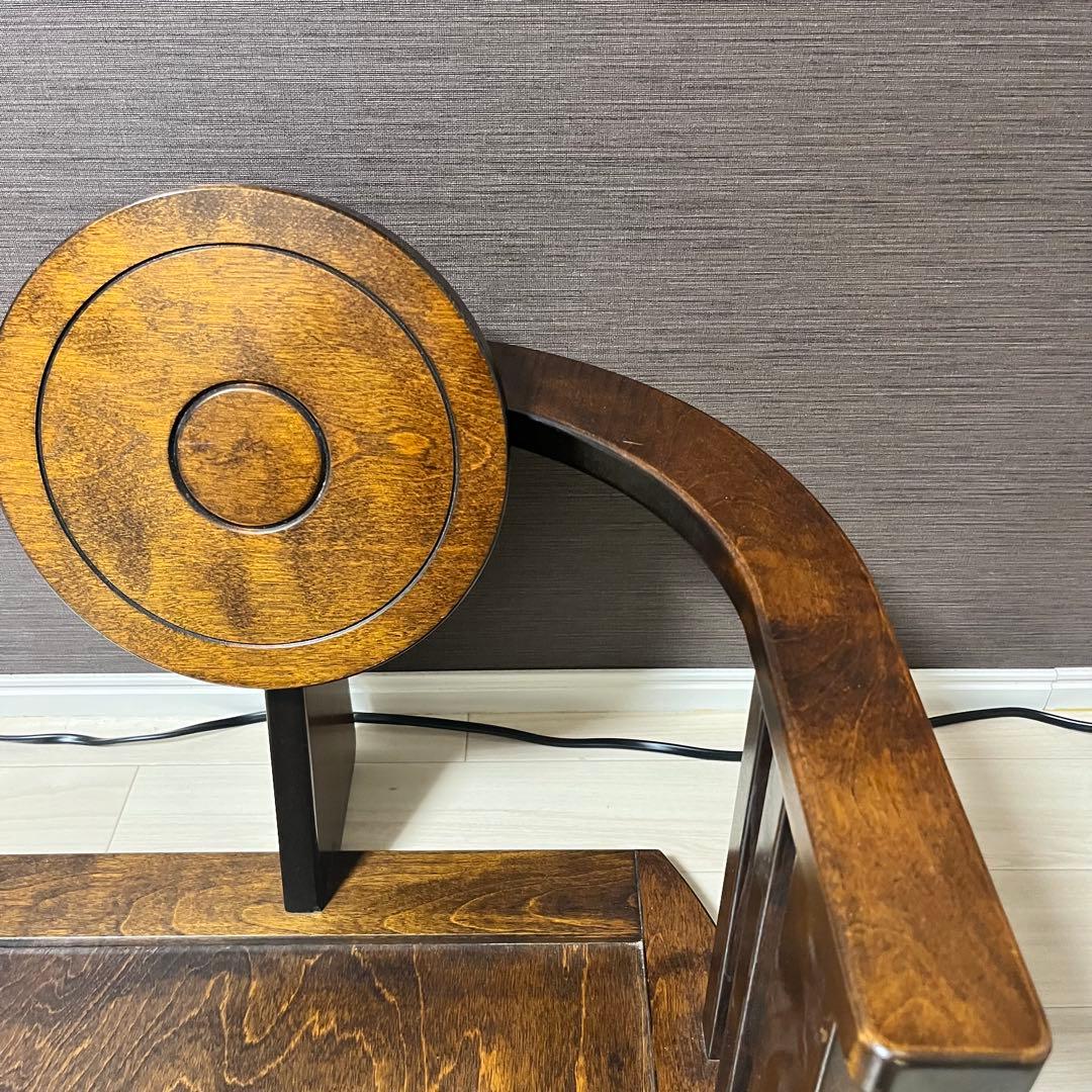 希少　星野民藝 座椅子 二脚セット 民芸家具 無垢材 和家具　星野民芸