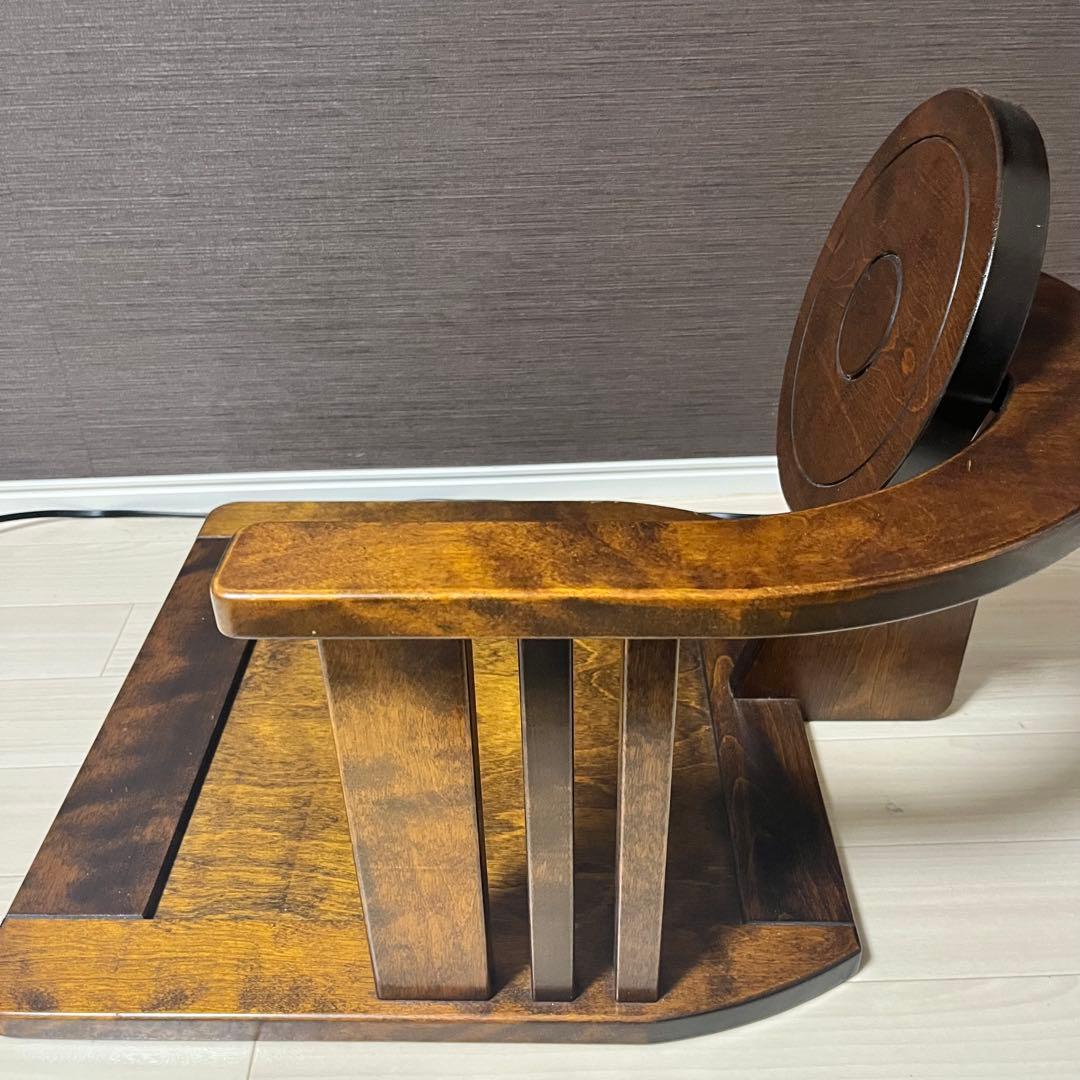 希少　星野民藝 座椅子 二脚セット 民芸家具 無垢材 和家具　星野民芸