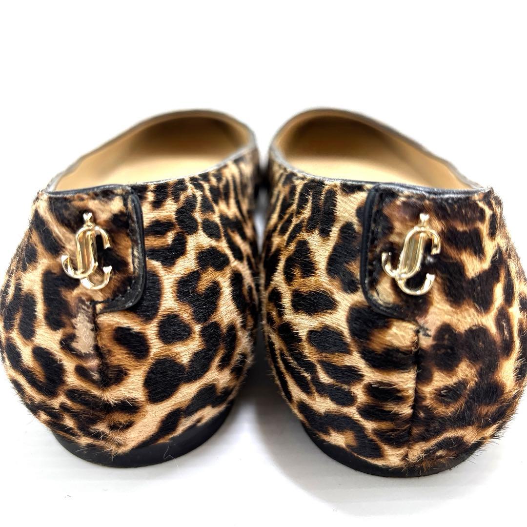 JIMMY CHOO ジミーチュウ レオパード（ヒョウ柄）フラットシューズ