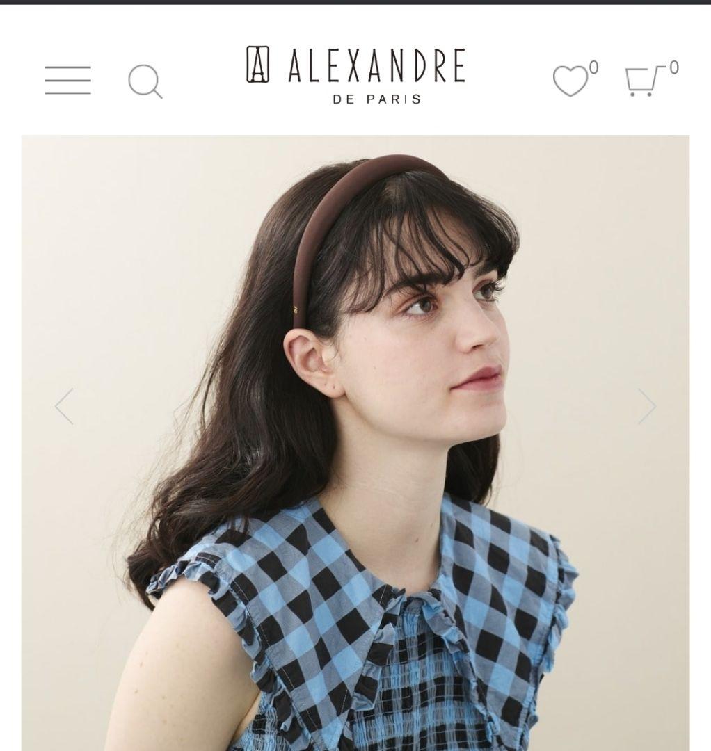 【未使用級】ALEXANDRE DE PARIS　カチューシャ　ブラウン