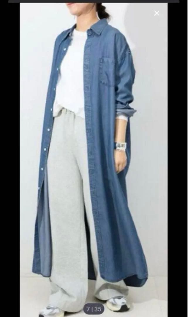 専用 未使用品 タグ付き スローブイエナ デニムライク シャツワンピース