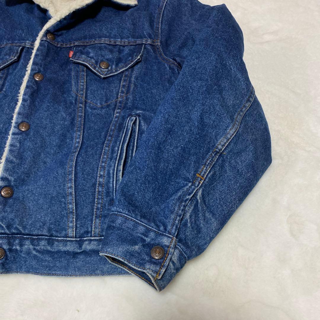 極美品　濃紺　リーバイス Levi's USA製 ボア デニムジャケット 80s