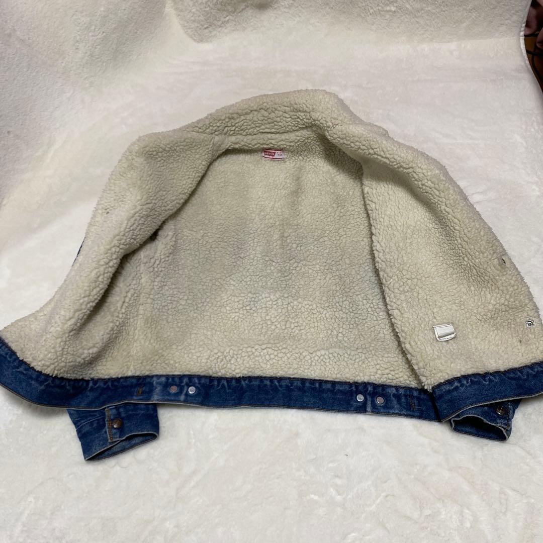極美品　濃紺　リーバイス Levi's USA製 ボア デニムジャケット 80s