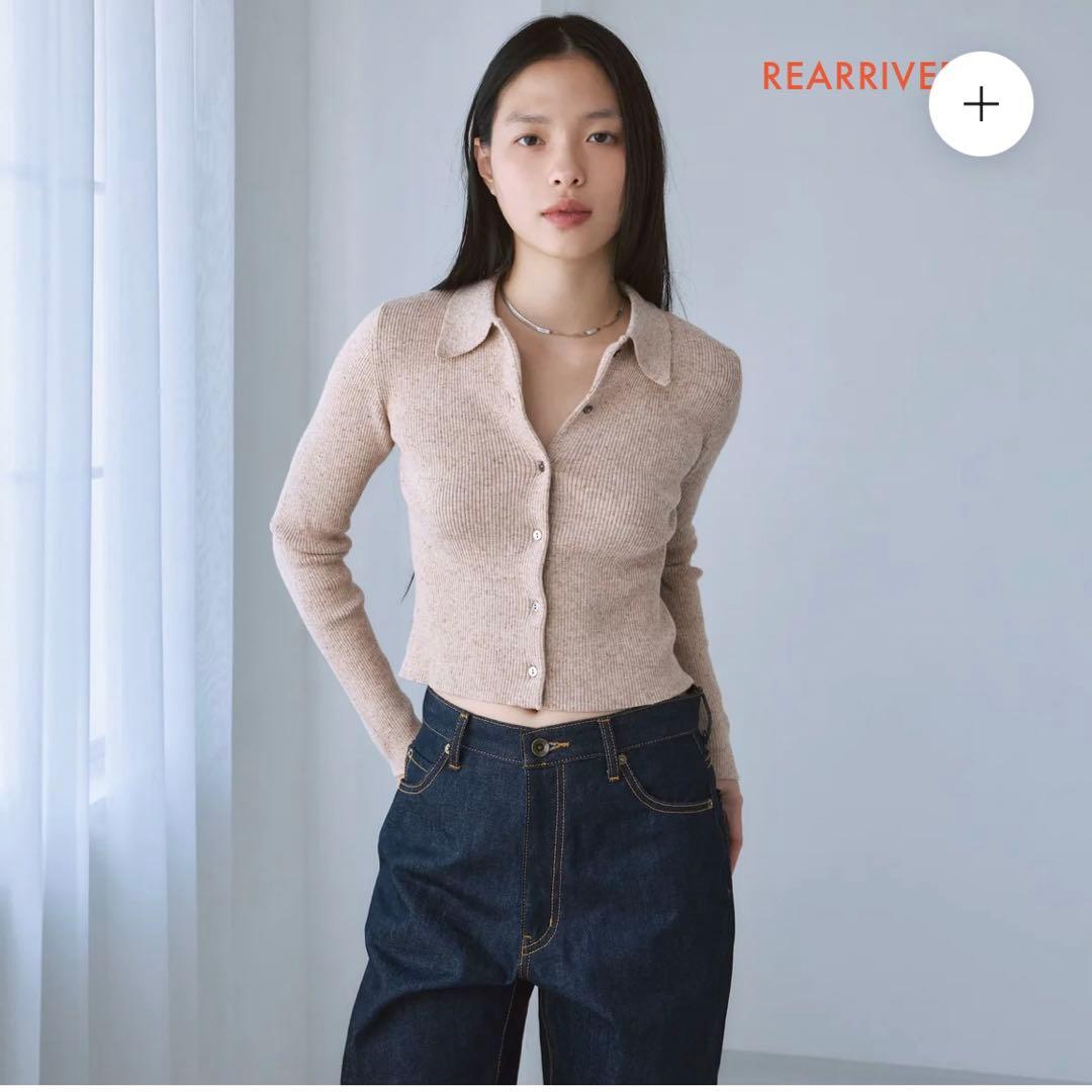 【新品タグ付き】リネンコンビCompactカーディガン