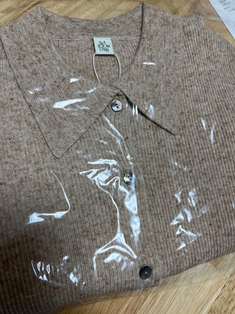 【新品タグ付き】リネンコンビCompactカーディガン