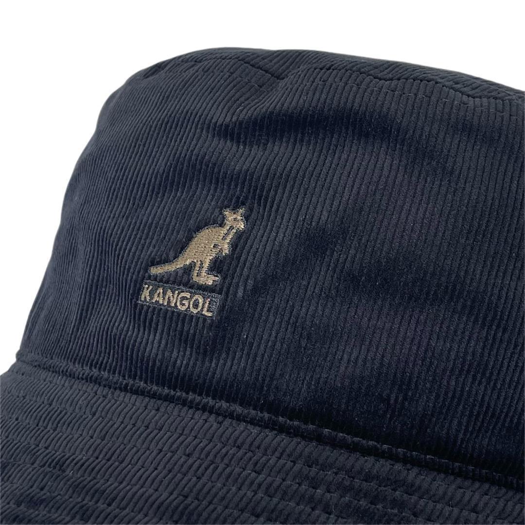KANGOL　コーデュロイ　バケットハット　ブラック　XLサイズ