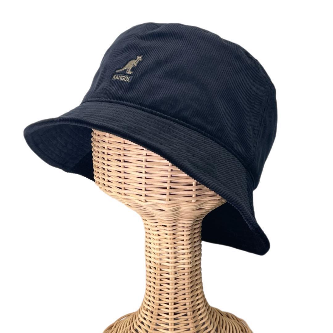 KANGOL　コーデュロイ　バケットハット　ブラック　XLサイズ