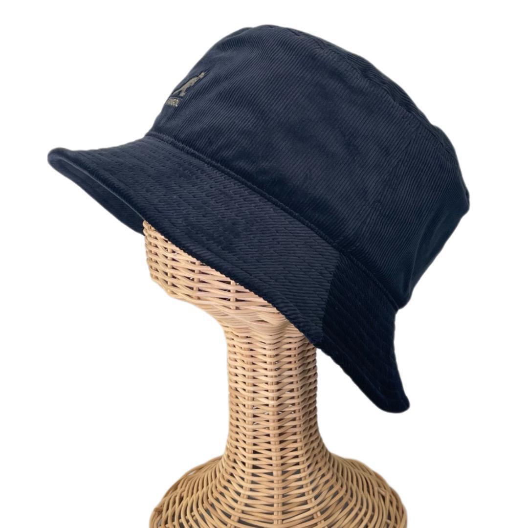 KANGOL　コーデュロイ　バケットハット　ブラック　XLサイズ