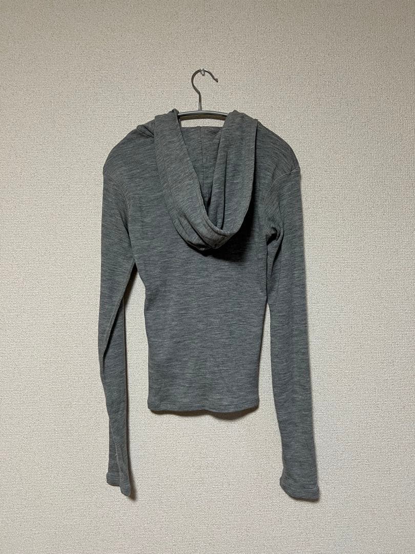 CLANE クラネ WOOL RIB HOODED TIGHT TOPS