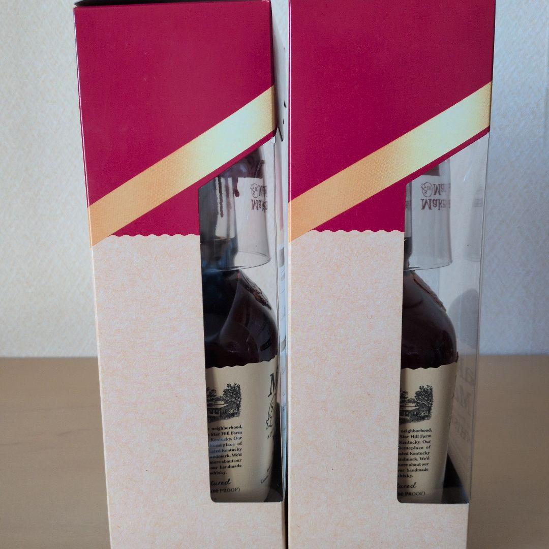 Maker's Mark ウイスキー 700ml オリジナルグラス付き　2本