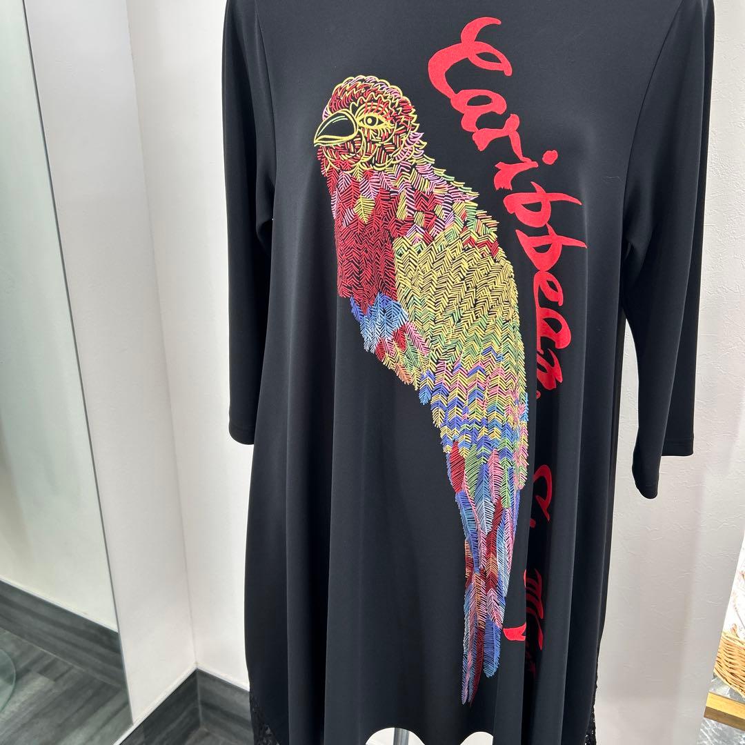 カラフルオウムプリントプルオーバー