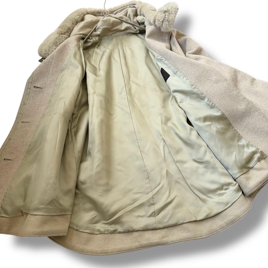 最高級 アンゴラウール Ａラインショートコート K.T キヨコ タカセ ベージュ