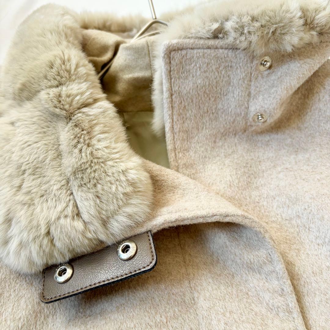 最高級 アンゴラウール Ａラインショートコート K.T キヨコ タカセ ベージュ