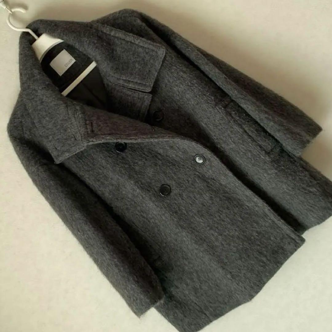 COLLAGE GALLARDAGALANTE シャギーコート　チャコールグレー