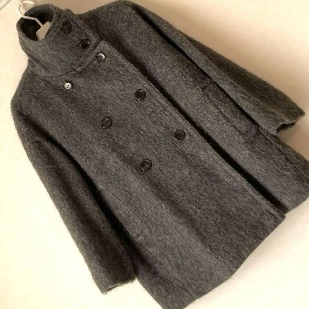 COLLAGE GALLARDAGALANTE シャギーコート　チャコールグレー